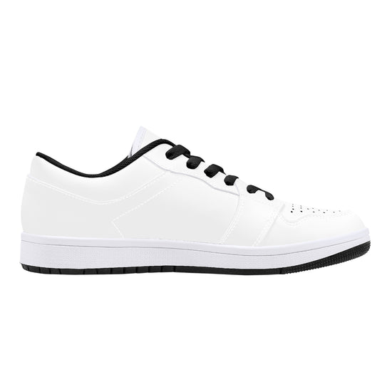 D15 Low-Top Synthetic Leather Sneakers - Black