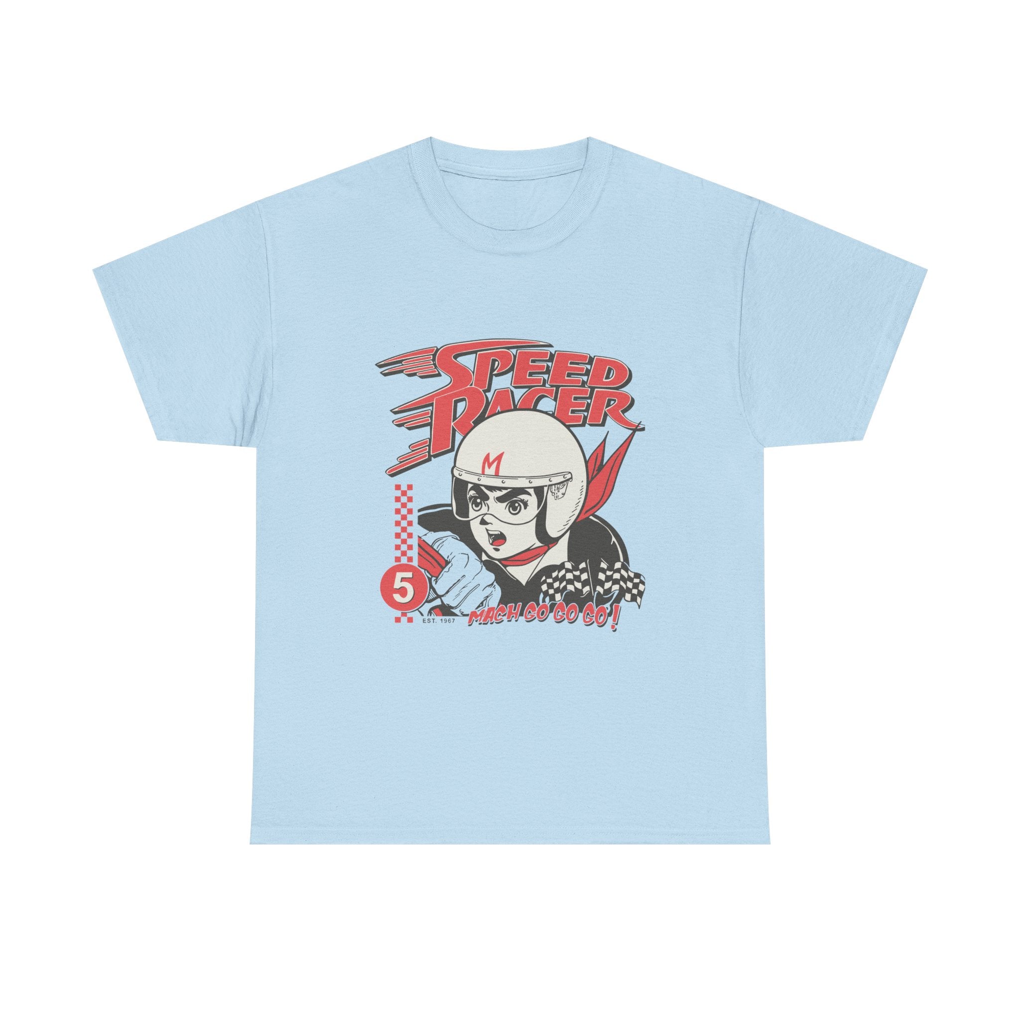 Speed Racer Unisex Heavy Cotton Tee - Retro Racer Graphic T-Shirt