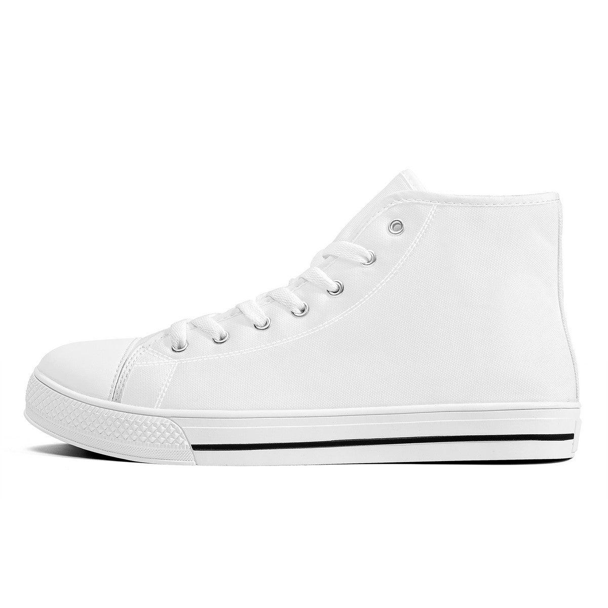 FWS High-Top Canvas Shoes With Customized Tongue - White