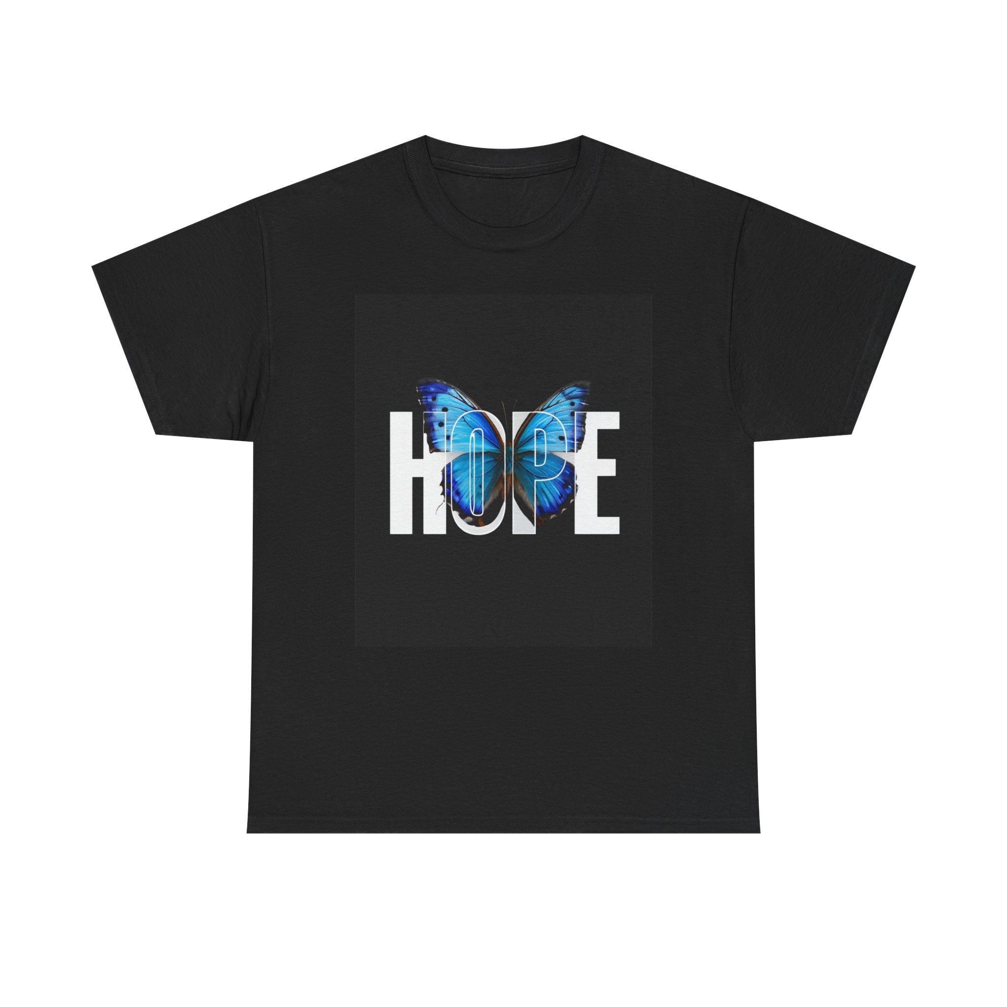 Hope Butterfly Unisex Heavy Cotton Tee - Inspirational Graphic T-Shirt