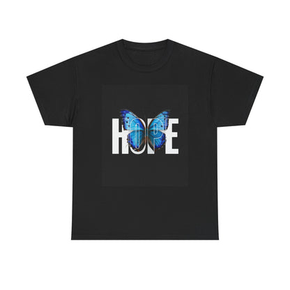 Hope Butterfly Unisex Heavy Cotton Tee - Inspirational Graphic T-Shirt