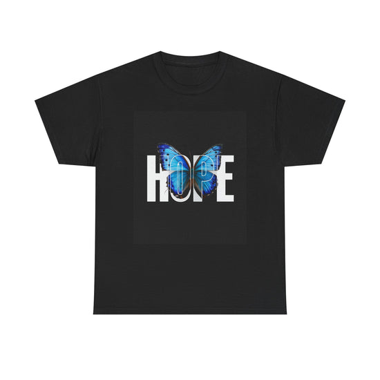Hope Butterfly Unisex Heavy Cotton Tee - Inspirational Graphic T-Shirt