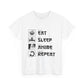 Unisex Heavy Cotton Tee - Eat Sleep Anime Repeat - Perfect for Anime Lovers