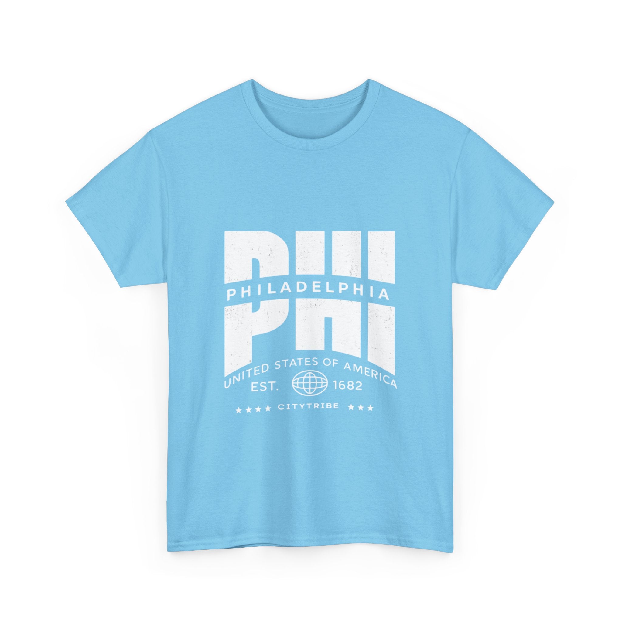 Philly  Unisex Heavy Cotton Tee - City Tribal Design for Casual Wear
