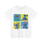 Playful Cartoon Character Tee - Unisex Heavy Cotton Shirt