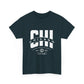 Chicago Unisex Heavy Cotton Tee - City Tribal Design for Casual Wear