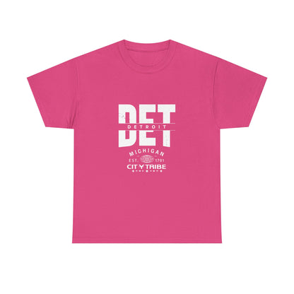Det Unisex Heavy Cotton Tee - City Tribal Design for Casual Wear