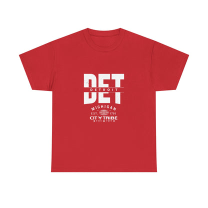 Det Unisex Heavy Cotton Tee - City Tribal Design for Casual Wear