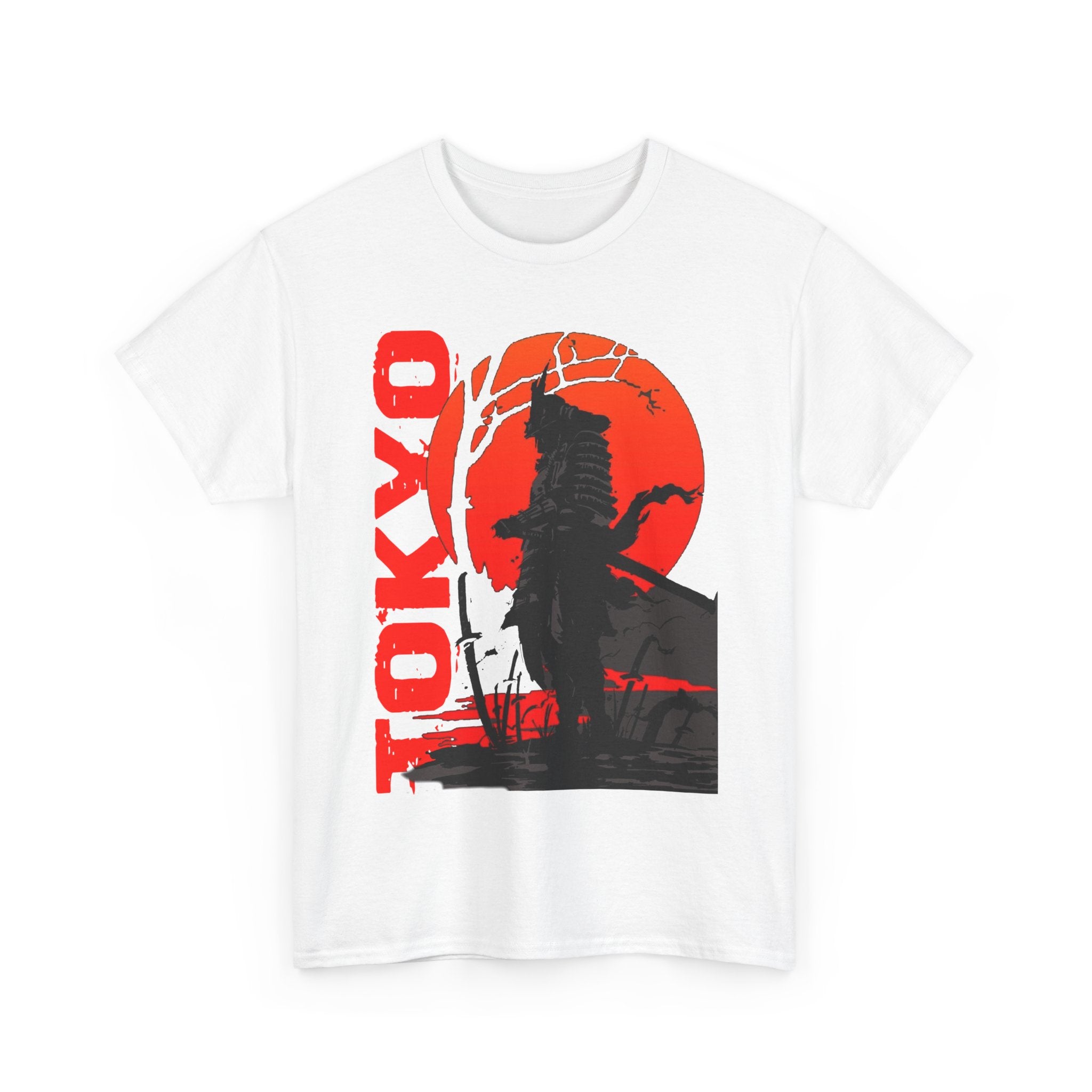 Tokyo Sunset Unisex Heavy Cotton Tee - Bold Graphic T-Shirt for Casual Wear