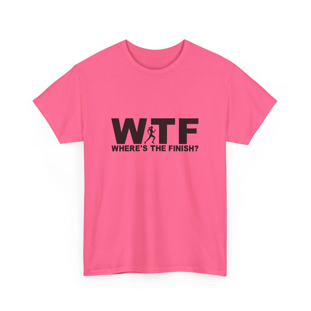 WTF Running Unisex Heavy Cotton Tee - Perfect Gift for Runners & Fitness Enthusiasts