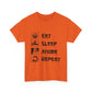 Unisex Heavy Cotton Tee - Eat Sleep Anime Repeat - Perfect for Anime Lovers