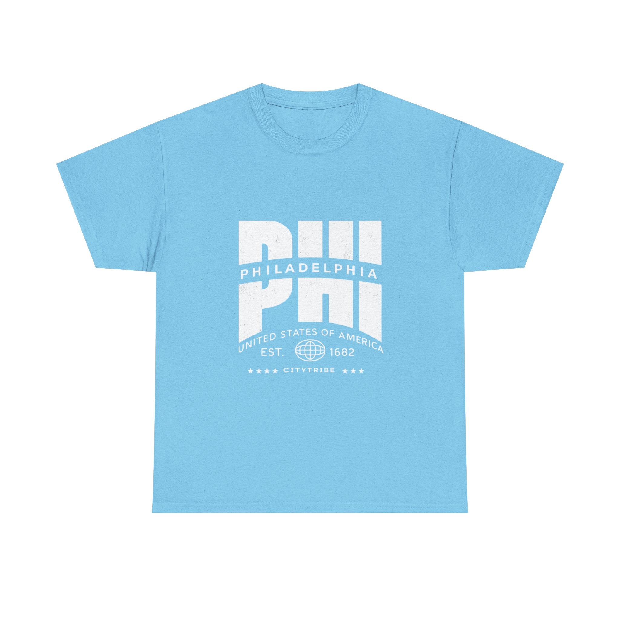 Philly  Unisex Heavy Cotton Tee - City Tribal Design for Casual Wear