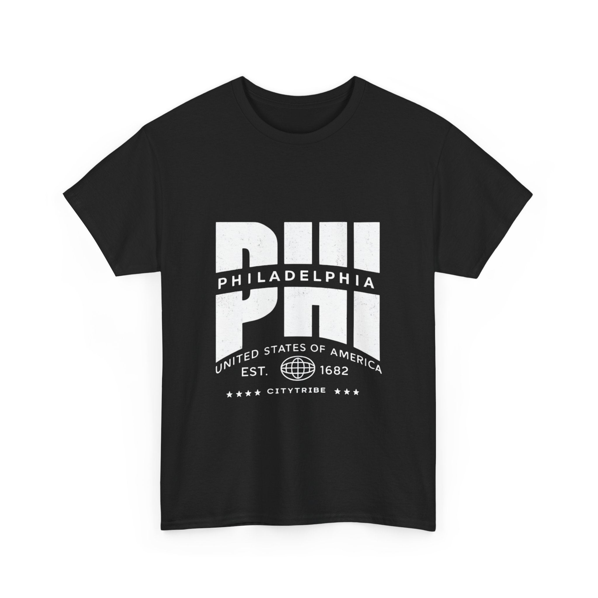 Philly  Unisex Heavy Cotton Tee - City Tribal Design for Casual Wear