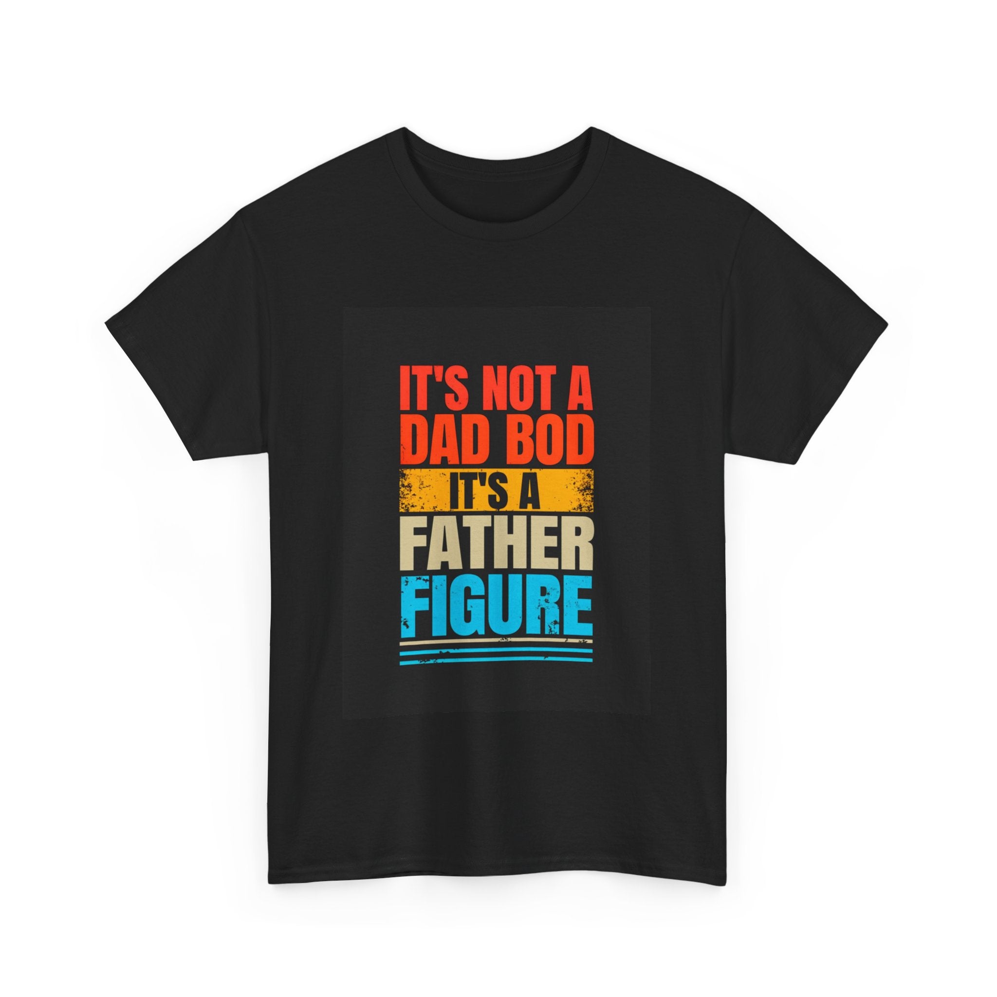 Father Figure Unisex Heavy Cotton Tee - Funny Dad Bod Graphic T-Shirt