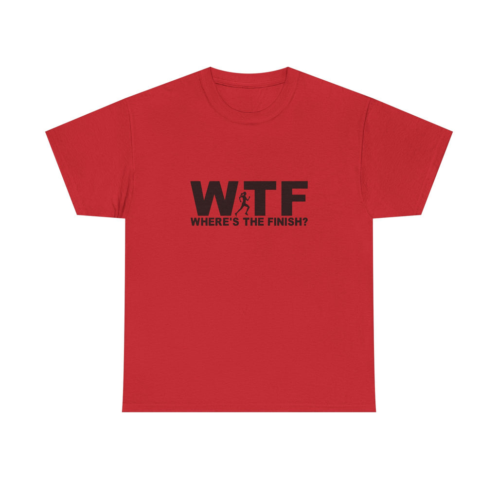 WTF Running Unisex Heavy Cotton Tee - Perfect Gift for Runners & Fitness Enthusiasts