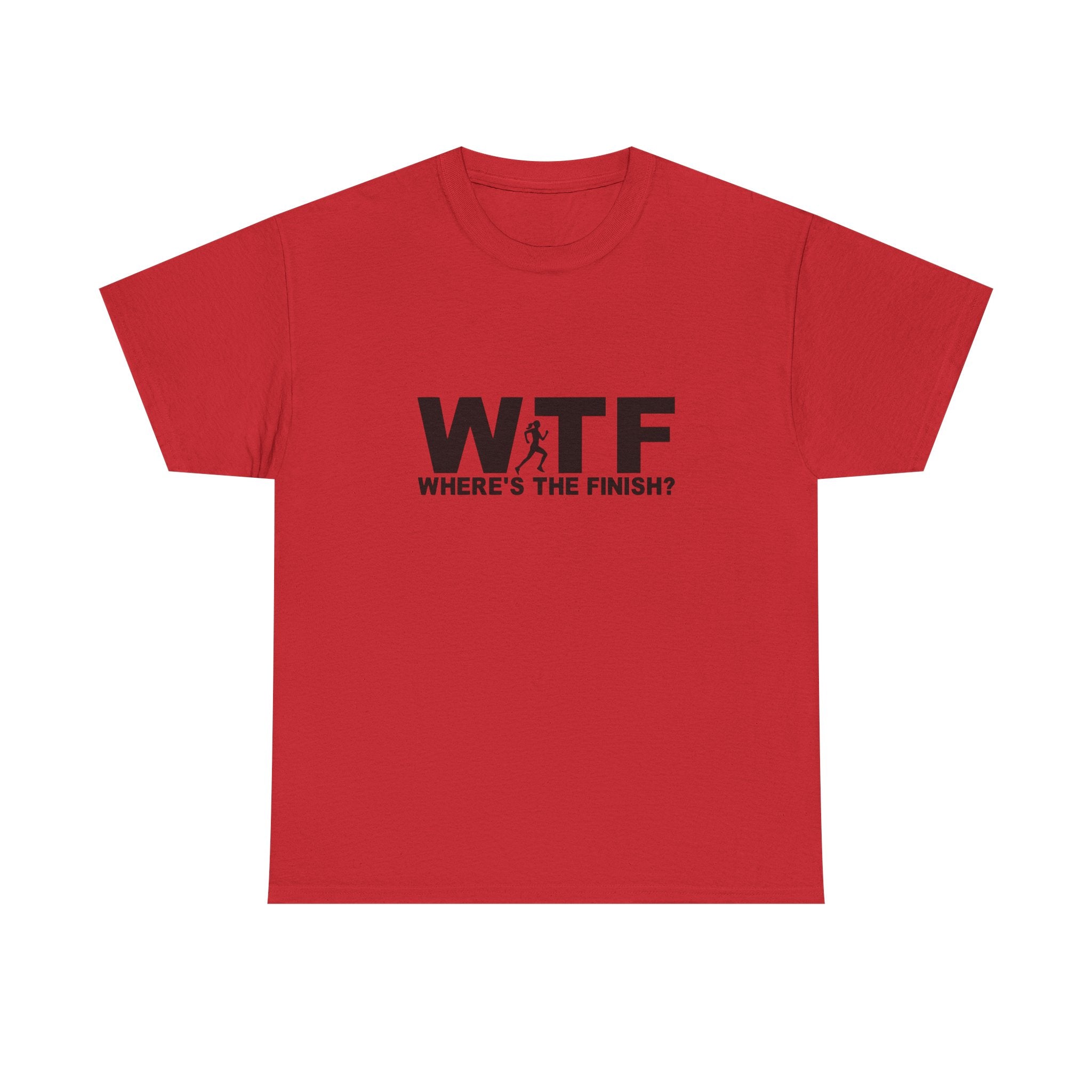 WTF Running Unisex Heavy Cotton Tee - Perfect Gift for Runners & Fitness Enthusiasts