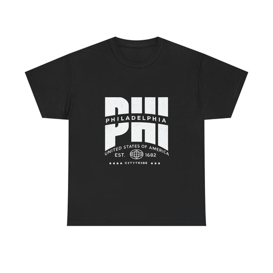 Philly  Unisex Heavy Cotton Tee - City Tribal Design for Casual Wear