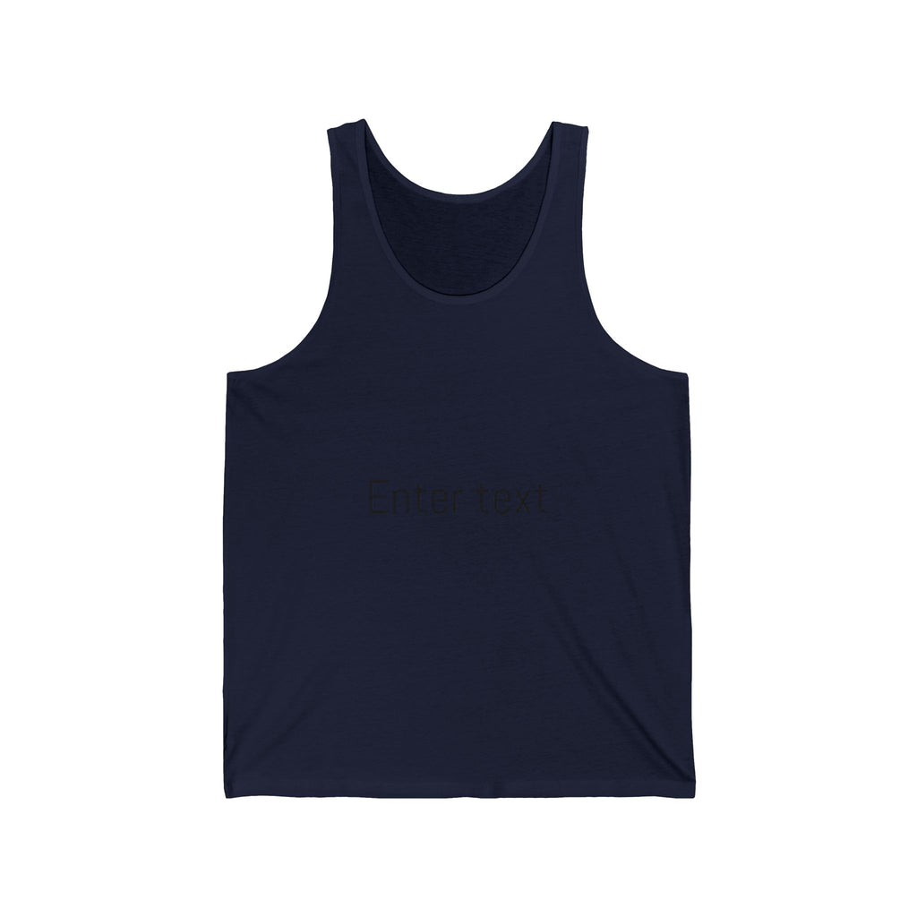 Personalized Unisex Jersey Tank - Custom Text Design for Summer Vibes