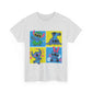 Playful Cartoon Character Tee - Unisex Heavy Cotton Shirt