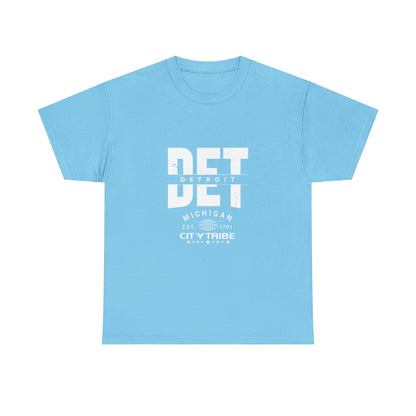 Det Unisex Heavy Cotton Tee - City Tribal Design for Casual Wear