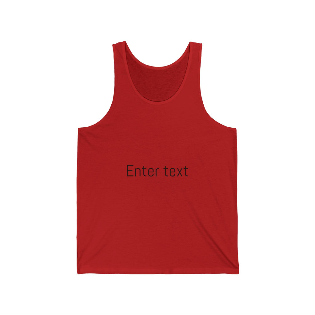 Personalized Unisex Jersey Tank - Custom Text Design for Summer Vibes