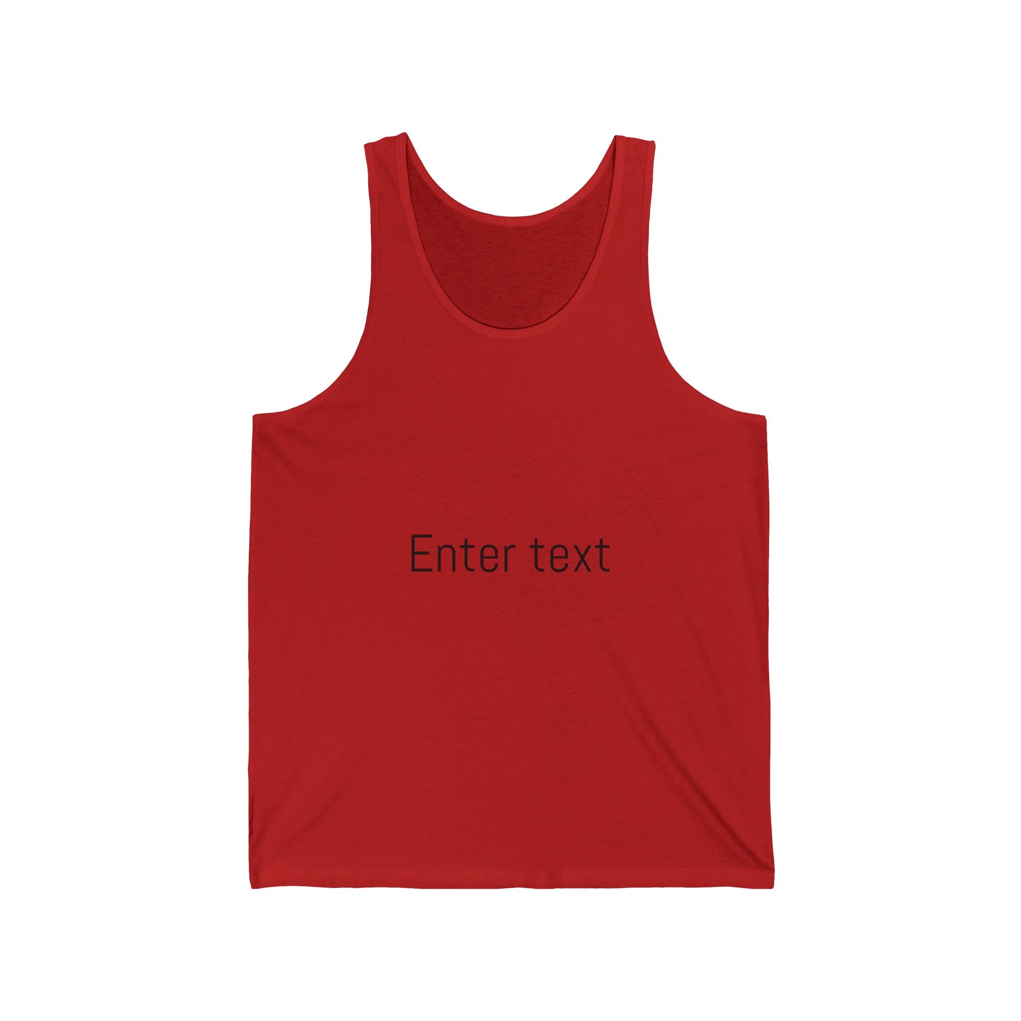 Personalized Unisex Jersey Tank - Custom Text Design for Summer Vibes