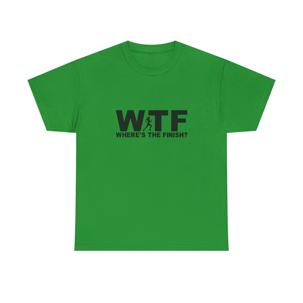 WTF Running Unisex Heavy Cotton Tee - Perfect Gift for Runners & Fitness Enthusiasts
