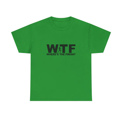 WTF Running Unisex Heavy Cotton Tee - Perfect Gift for Runners & Fitness Enthusiasts