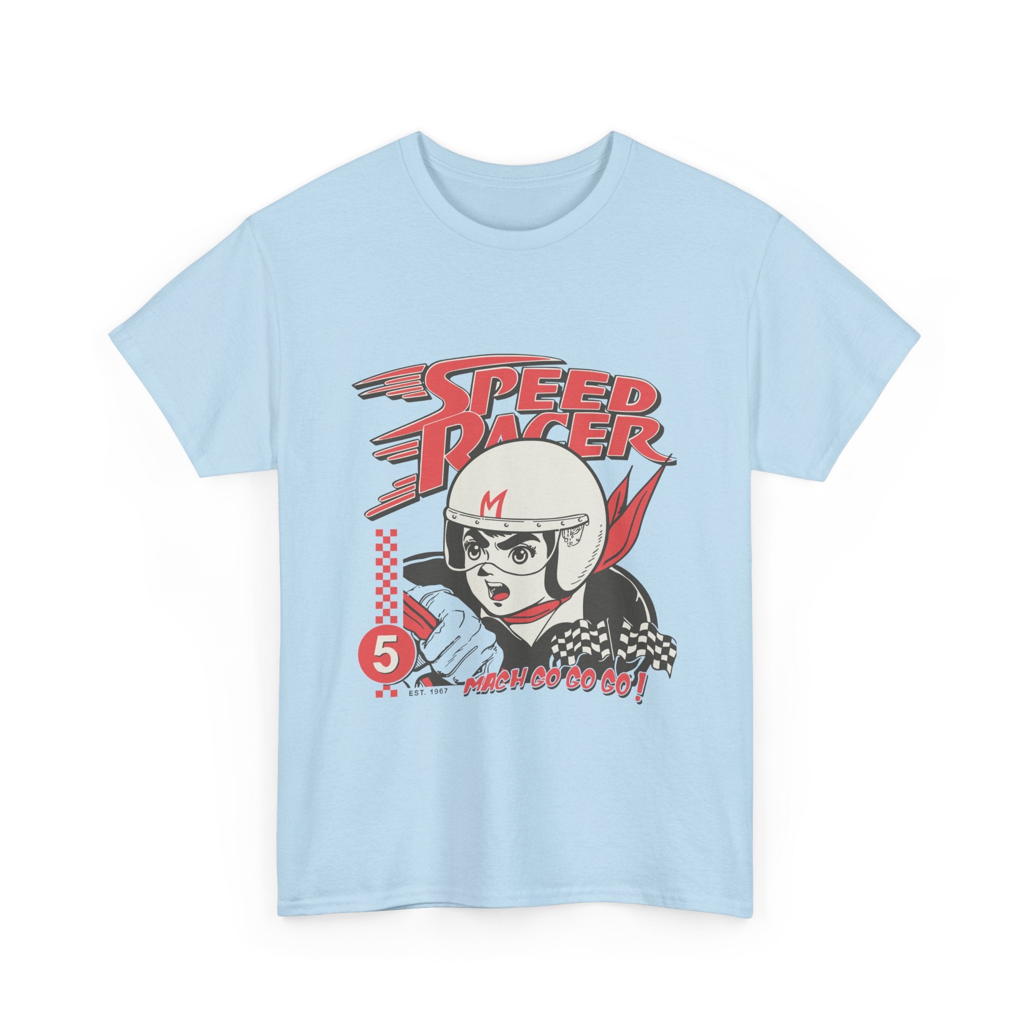 Speed Racer Unisex Heavy Cotton Tee - Retro Racer Graphic T-Shirt
