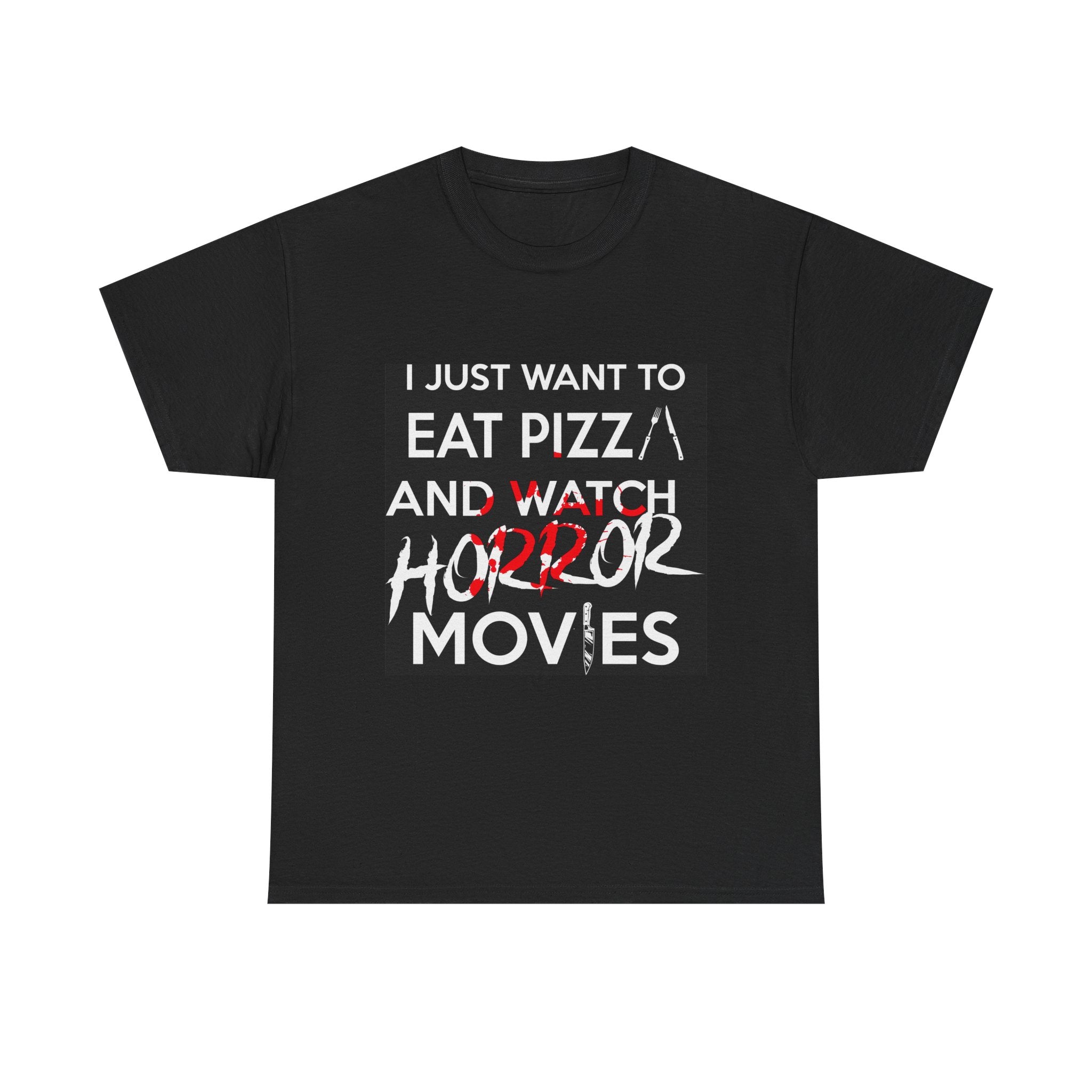 Horror Movies & Pizza Unisex Tee