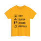 Unisex Heavy Cotton Tee - Eat Sleep Anime Repeat - Perfect for Anime Lovers