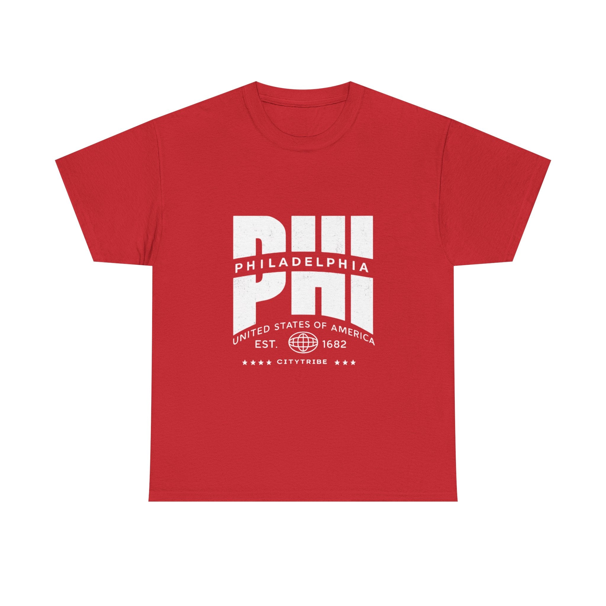 Philly  Unisex Heavy Cotton Tee - City Tribal Design for Casual Wear