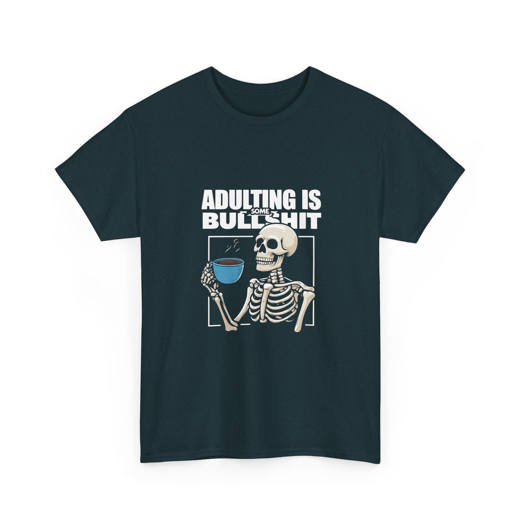 Coffee Skeleton Unisex Heavy Cotton Tee - Perfect for Casual Days