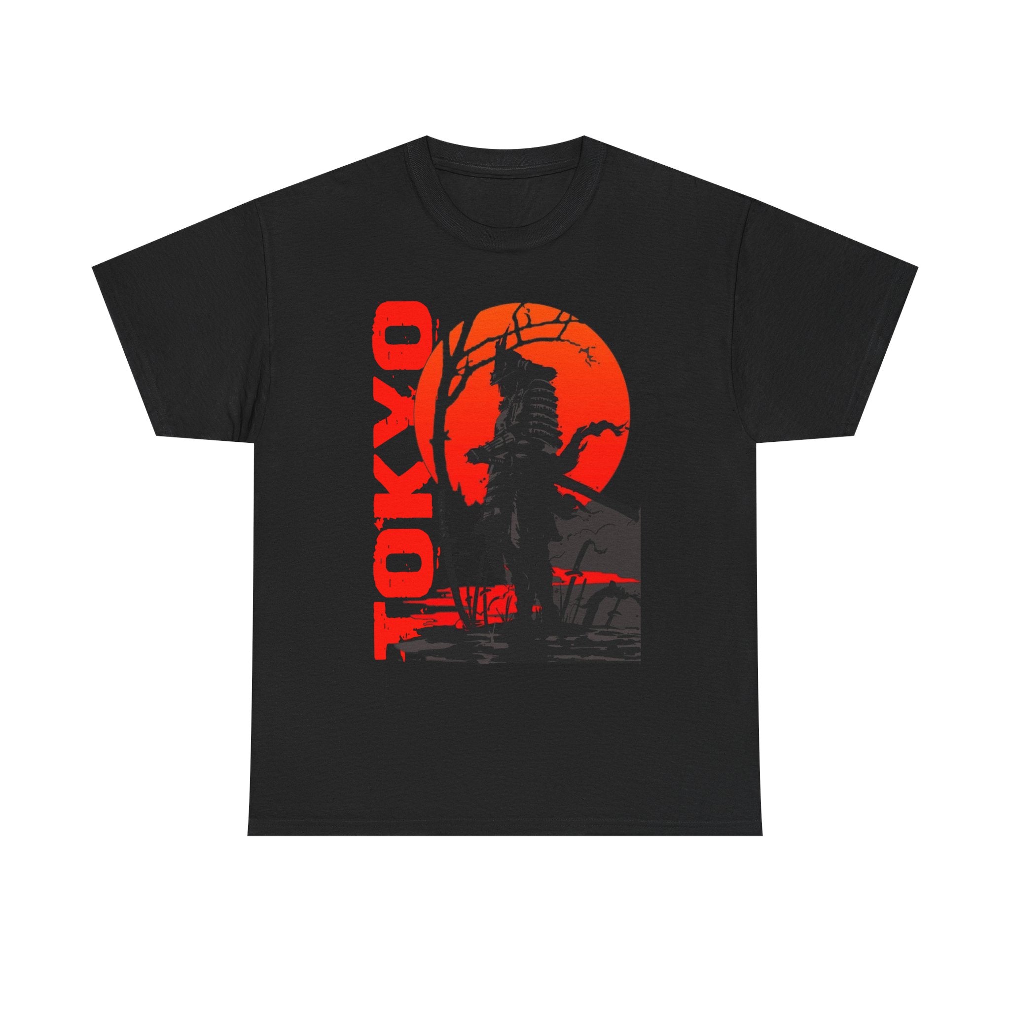 Tokyo Sunset Unisex Heavy Cotton Tee - Bold Graphic T-Shirt for Casual Wear