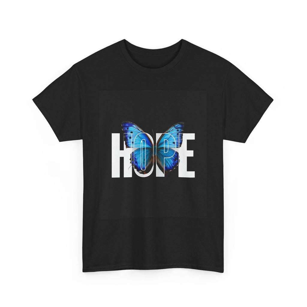 Hope Butterfly Unisex Heavy Cotton Tee - Inspirational Graphic T-Shirt