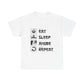 Unisex Heavy Cotton Tee - Eat Sleep Anime Repeat - Perfect for Anime Lovers