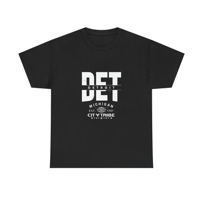 Det Unisex Heavy Cotton Tee - City Tribal Design for Casual Wear