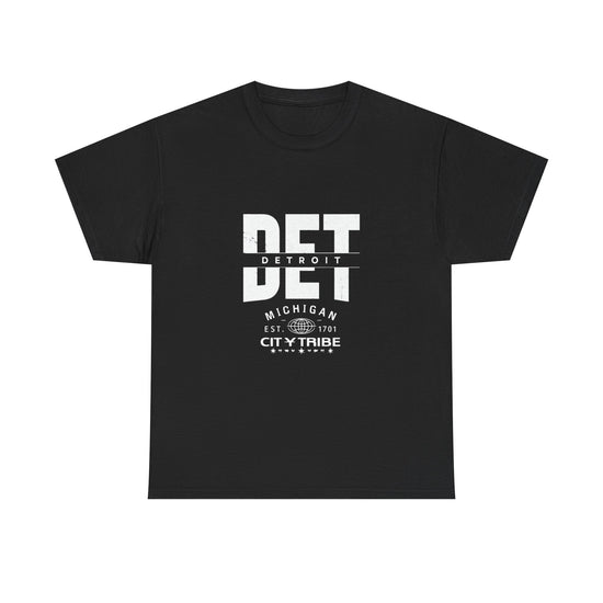 Det Unisex Heavy Cotton Tee - City Tribal Design for Casual Wear