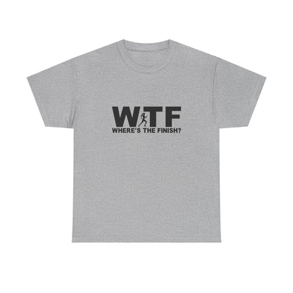 WTF Running Unisex Heavy Cotton Tee - Perfect Gift for Runners & Fitness Enthusiasts