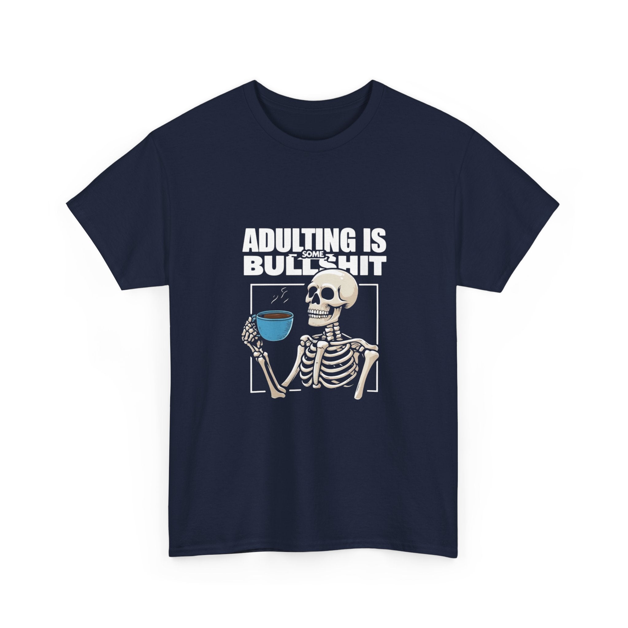 Coffee Skeleton Unisex Heavy Cotton Tee - Perfect for Casual Days