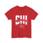 Chicago Unisex Heavy Cotton Tee - City Tribal Design for Casual Wear