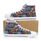 Mens High Top Canvas Shoes - Customized Tongue