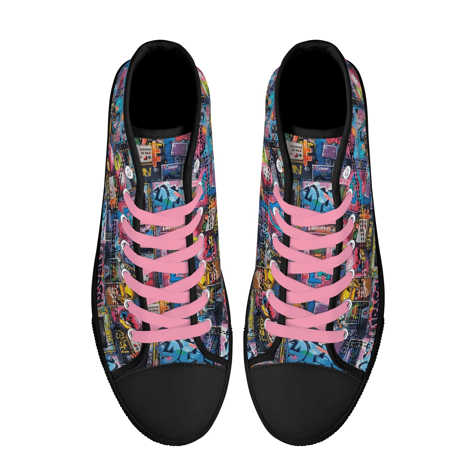 Mens High Top Canvas Shoes - Customized Tongue