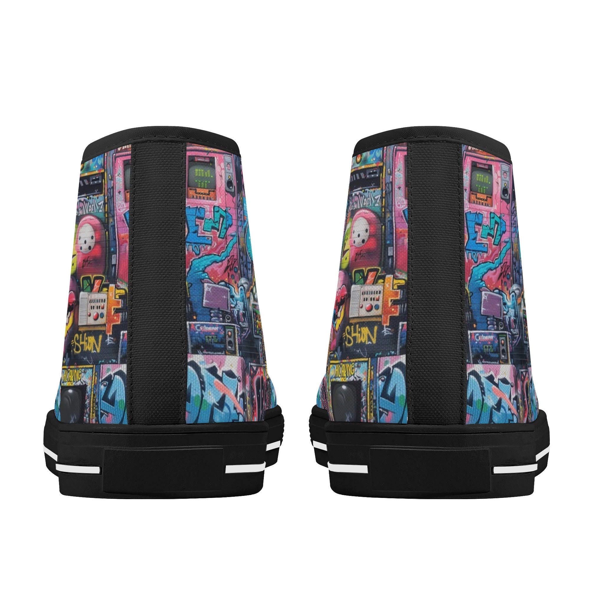 Mens High Top Canvas Shoes - Customized Tongue