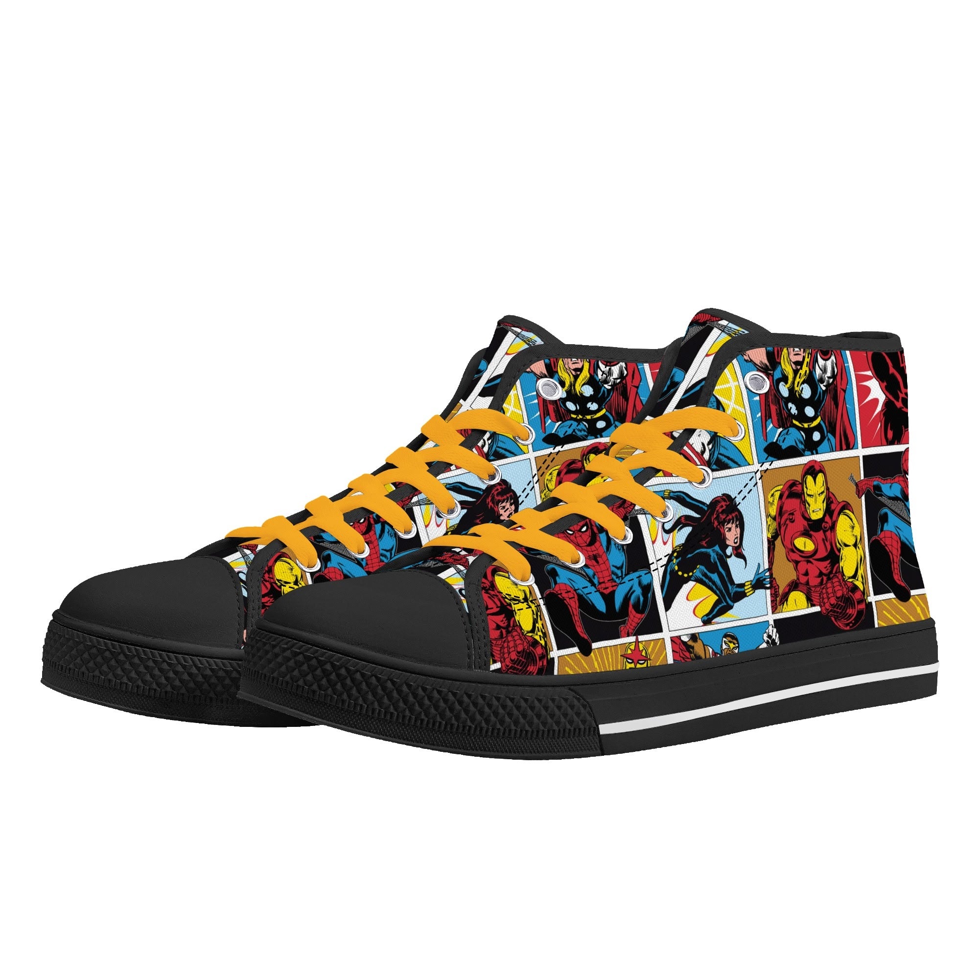 Mens High Top Canvas Shoes - Customized Tongue