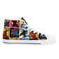 Mens High Top Canvas Shoes - Customized Tongue