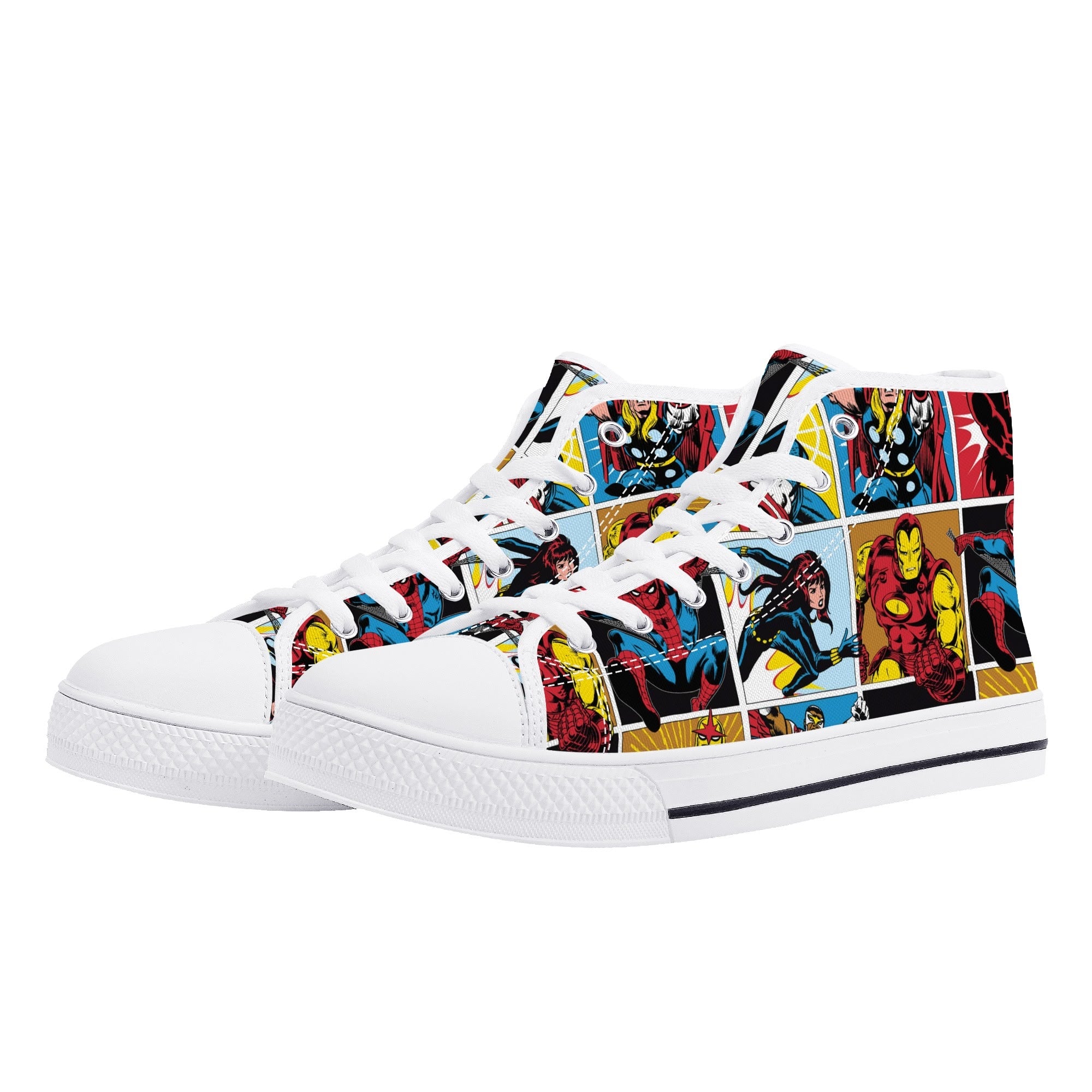 Mens High Top Canvas Shoes - Customized Tongue