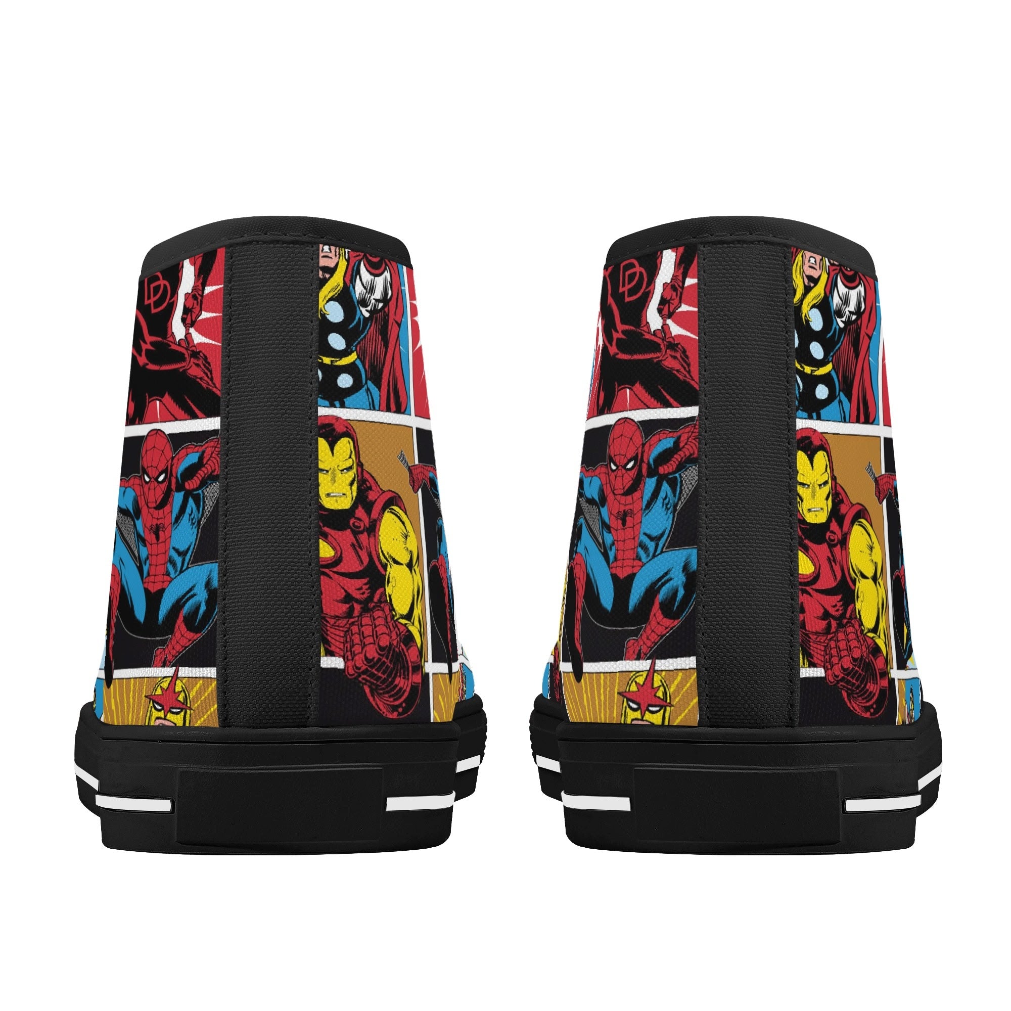 Mens High Top Canvas Shoes - Customized Tongue