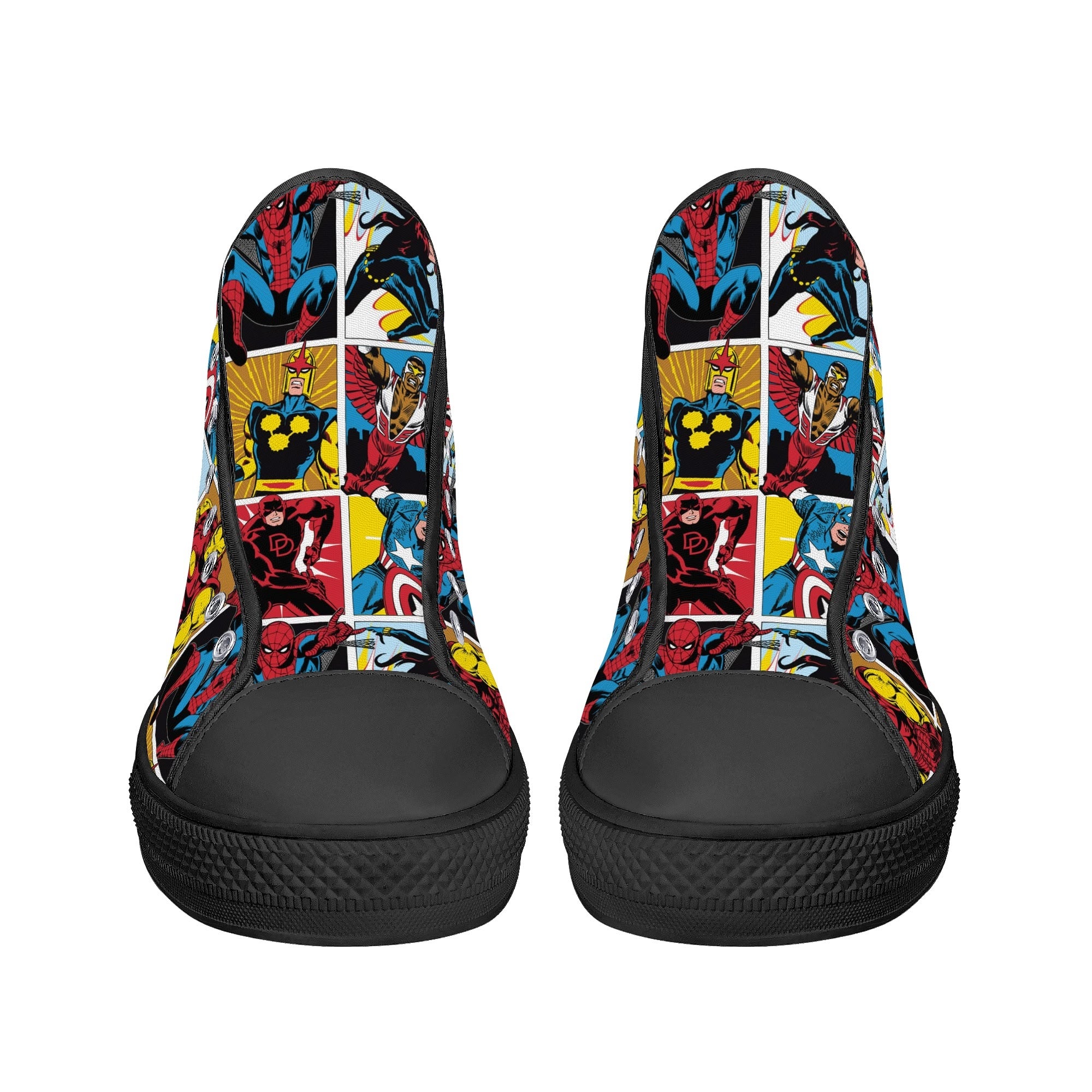 Mens High Top Canvas Shoes - Customized Tongue