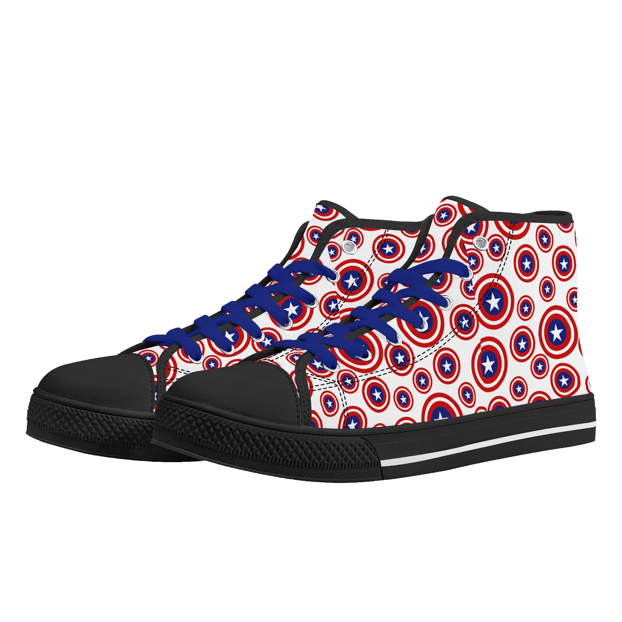 Mens High Top Canvas Shoes - Customized Tongue